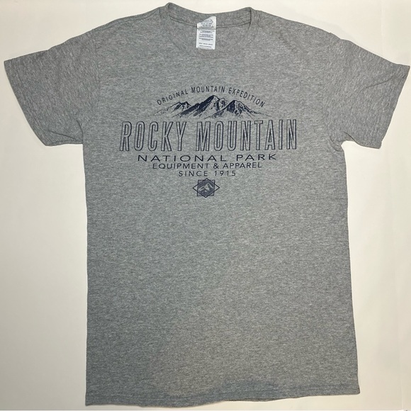 Tops - Rocky Mountain National Park RMNP Colorado Graphic Short Sleeve Tee Gray